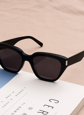 GIGI王子文同款猫眼太阳眼镜女黑超大框显脸小墨镜女款高级感黑色