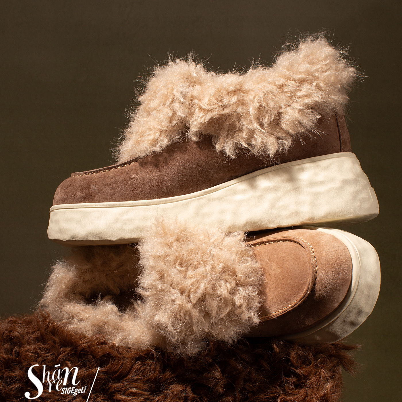 ShānRen加绒冬季一脚蹬懒人鞋