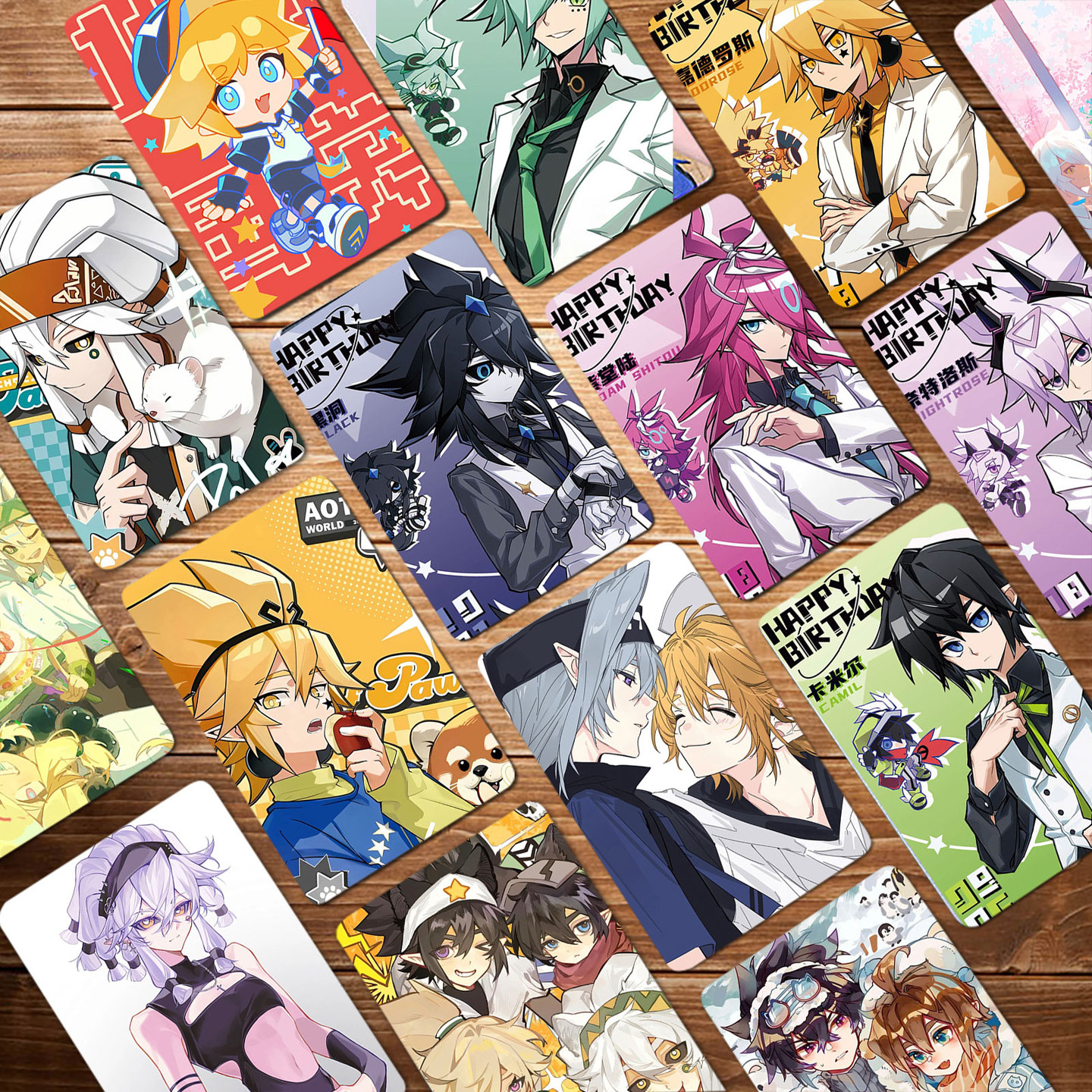 凹凸世界高颜值镭射卡55张动漫游戏三寸圆角拍立得LOMO卡硬纸卡片