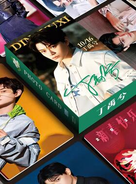 55张丁禹兮镭射小卡明信周边同款自印镭射小卡片拍立得LOMO卡闪卡