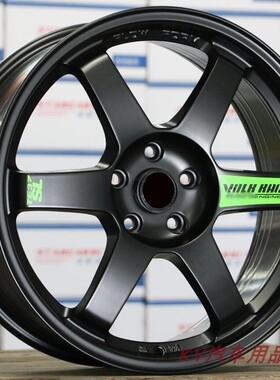 适用于A4L飞度K5思域E级3系TE37 SL旋压改装轮毂15/16/17/18/19寸