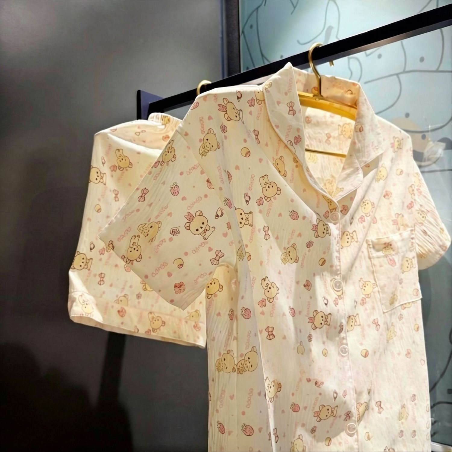 2026网红甜美ins风睡衣女夏天薄款短袖短裤高颜值卡通大码家居服