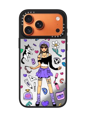 CASE联名甜辣女孩日常适用17promax手机壳iPhone16pro苹果15plusMagSafe磁吸14p镜面C家13潮流12高级INS复古