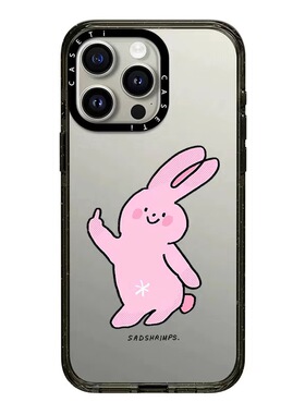 CASE联名中指小兔适用17promax手机壳iPhone16pro苹果15plusMagSafe磁吸14p透明C家13潮流12可爱简约11INS风