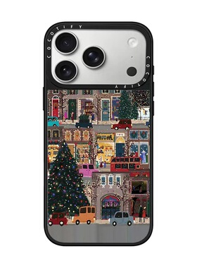 CASE联名圣诞夜景适用17promax手机壳iPhone16pro苹果15plusMagSafe磁吸14p镜面C家13潮流12INS风简约11