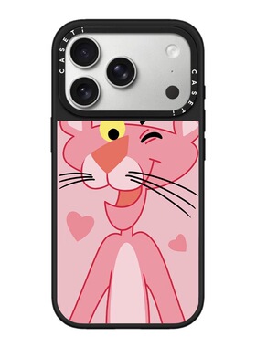 CASE联名爱心粉红豹适用17promax手机壳iPhone16pro苹果15plusMagSafe磁吸14p镜面C家13可爱12潮流11简约INS