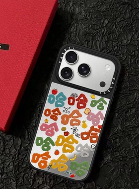 CASE联名文字彩色哈哈哈适用17promax手机壳iPhone16pro苹果15plusMagSafe磁吸14p镜面C家13中性12潮流11简约