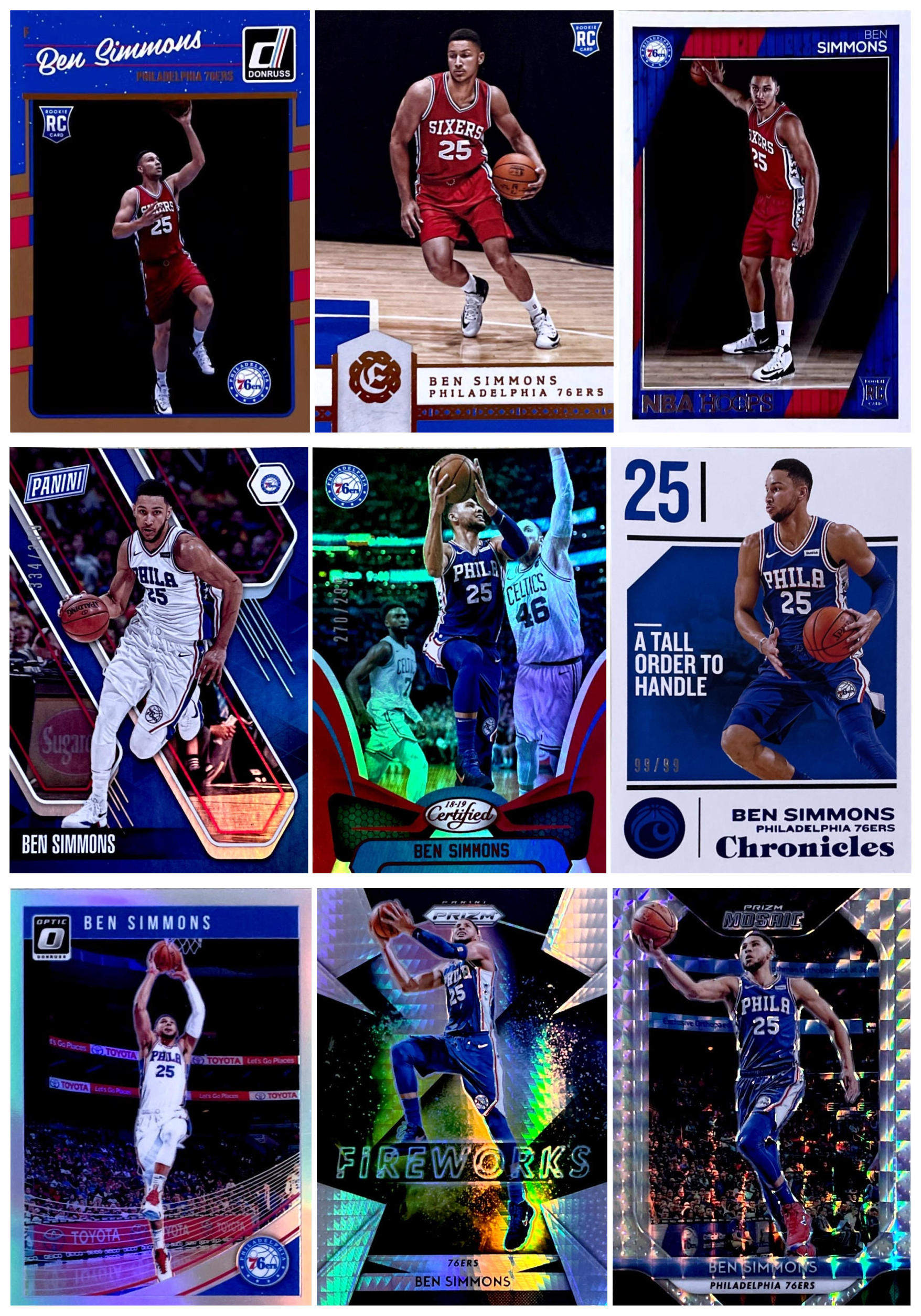 【ir】nba球星卡 panini 本 西蒙斯 ben simmons 新秀 限量普特卡