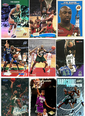 【iR】正版NBA球星卡 Topps Fleer UD 文 贝克 Vin Baker 雄鹿