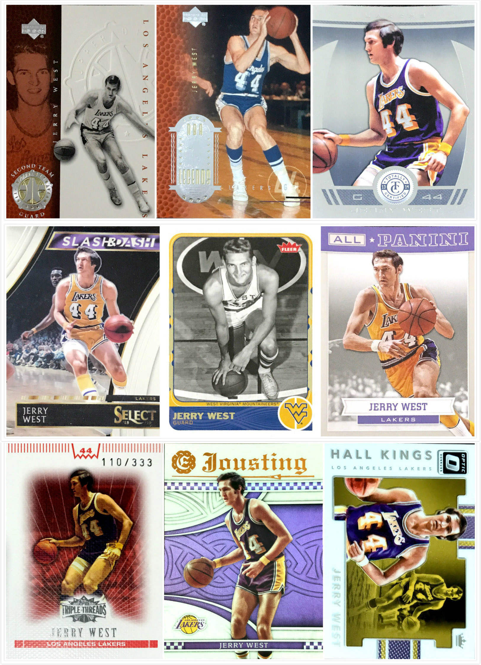 NBA正版杰里韦斯特经典球星卡