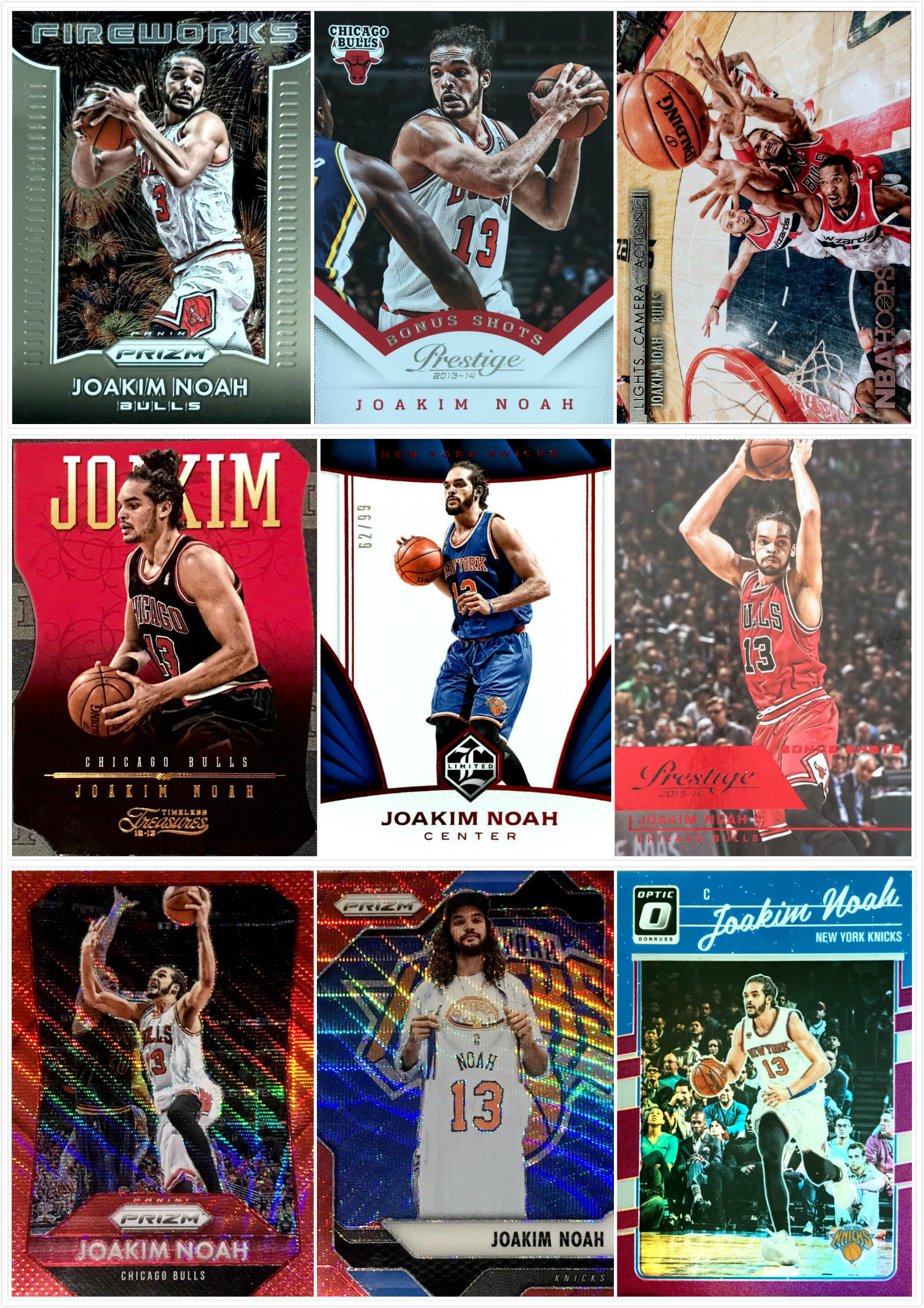 【iR】NBA球星卡 Panini UD 乔金 诺阿 Joakim Noah 折射 限量卡