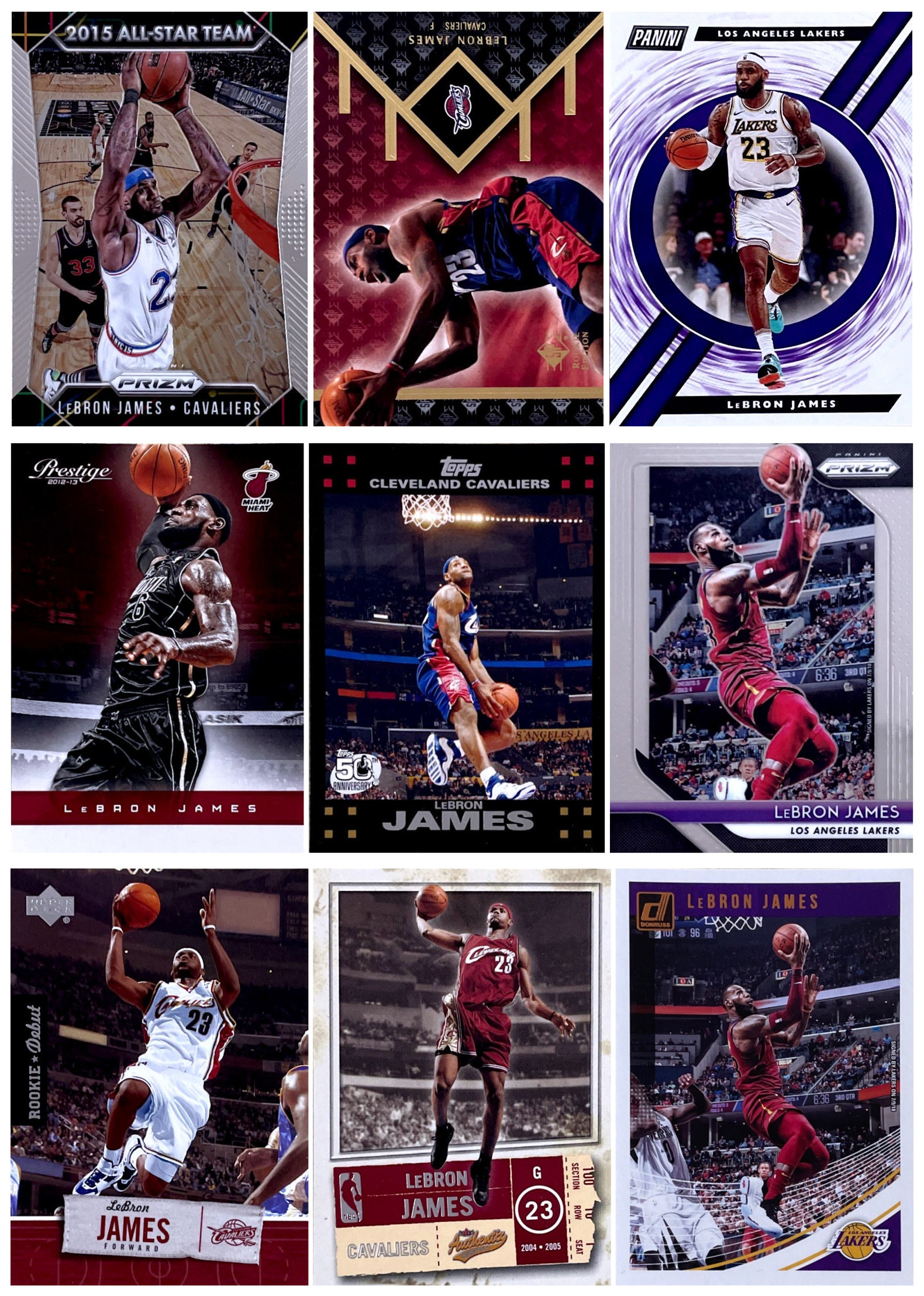 NBA正版勒布朗詹姆斯经典球星卡