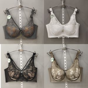 蕾丝美背聚拢桑蚕丝内衣女C杯软钢圈莫代尔大胸显小薄款文胸6620