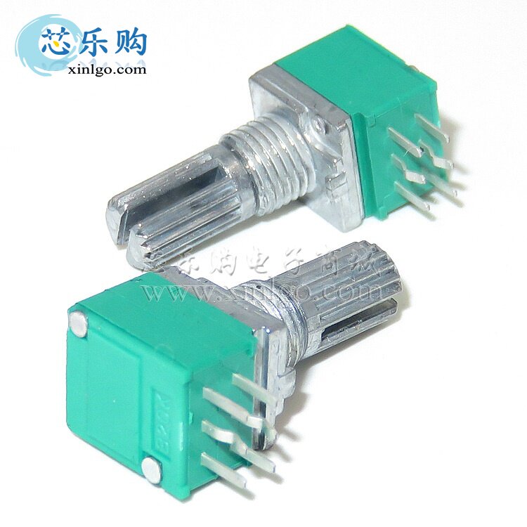 双联 rk097n 六脚 50k 电位器 音响功放密封电位器 b50k 柄长15mm