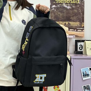 书包女孩初中生女高中美式高街ins小众高颜值款男生双肩包潮背包