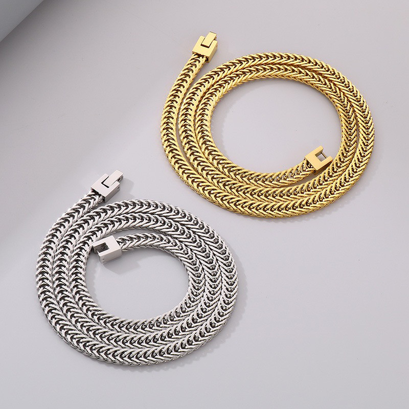 men chains fashion hiphop necklace golden silvery rapper hot
