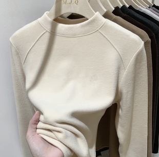 velvet warm women bottoming tops fashion shirt winter