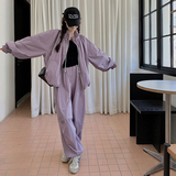 ！2026春季紫色休闲套装裤2B196-K252-P155控218，女装套装/套裙，2B196