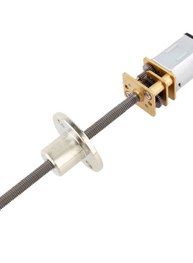 12-N20直流微型减速电机M4*100加长螺纹轴丝杆小马达3V6V12V低速