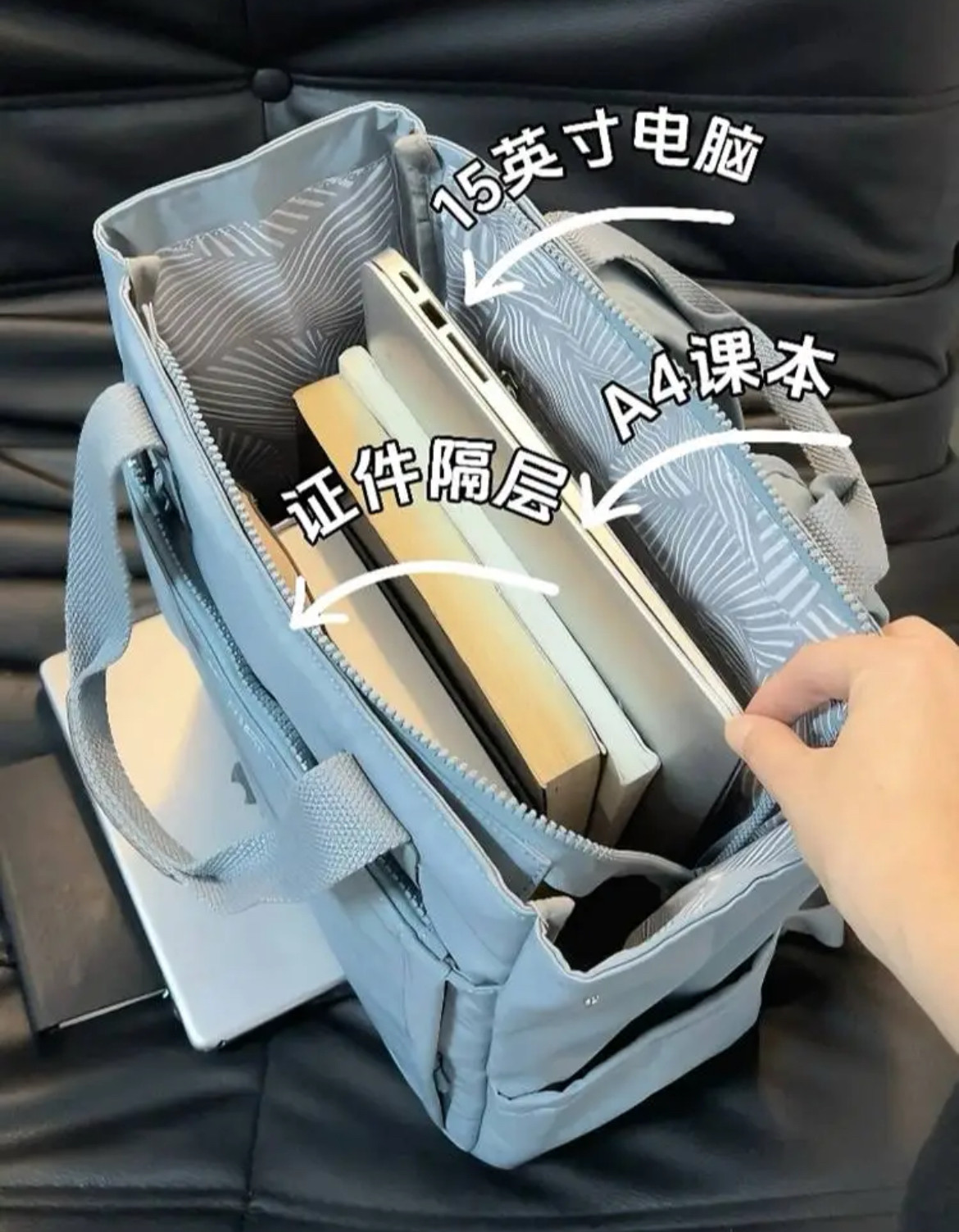 简约纯色15.6英寸电脑背包大容量旅行学生书包双肩包通勤包小众