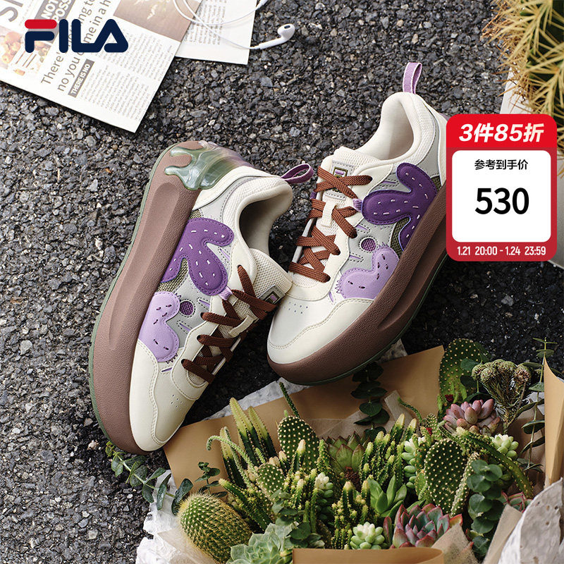 仙人掌|FILA 斐乐官方女CACTI 摩登板鞋鞋厚底面包时尚休闲运动鞋,运动鞋new,板鞋,淘宝优惠券,粉丝福利购,淘宝优惠卷
