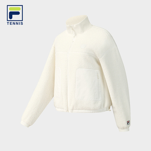 网球运动仿泰迪绒宽松上衣 外套2025冬新款 FILA 斐乐官方女士女装