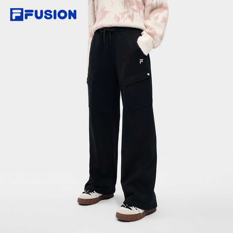 FILA FUSION斐乐潮牌针织长裤女2026春季新款时尚宽松休闲直筒裤,运动服/休闲服装,运动长裤,淘宝优惠券,粉丝福利购,淘宝优惠卷