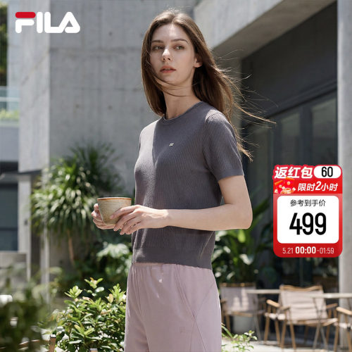FILA斐乐女子短袖编织衫