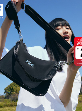 挎包|FILA斐乐官方夏季运动女包腋下包休闲斜挎包单肩包黑色两用
