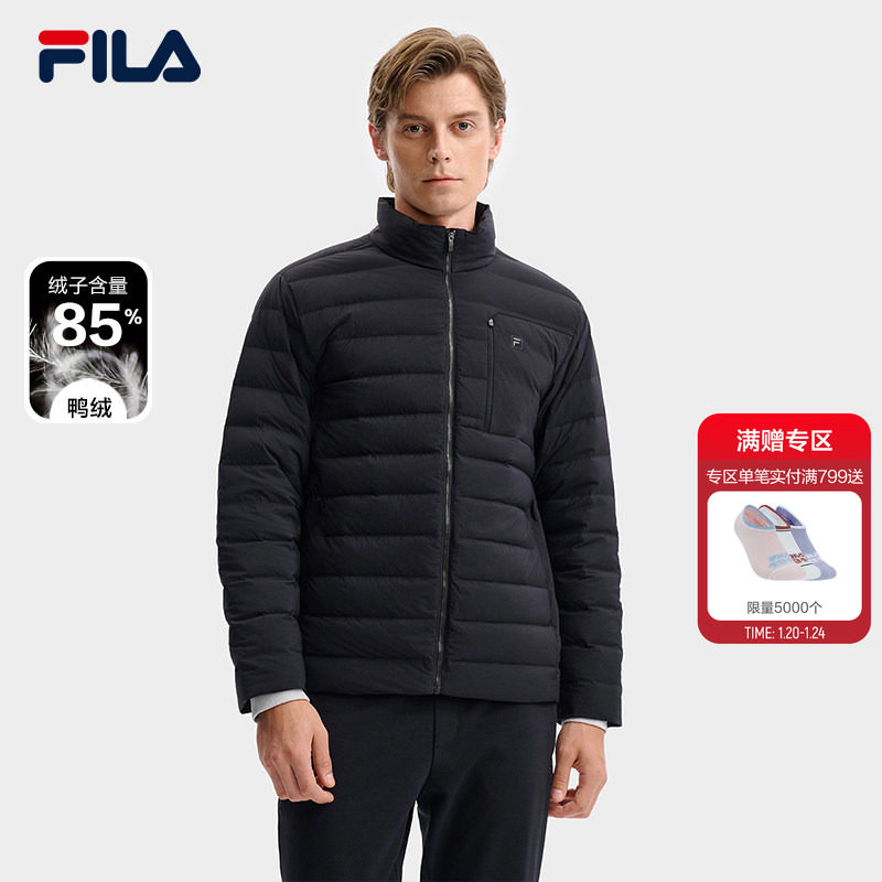 FILA斐乐男士排骨羽绒服2025冬季新款轻薄内胆休闲立领保暖外套,运动服/休闲服装,运动羽绒服,淘宝优惠券,粉丝福利购,淘宝优惠卷