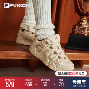 FILA FUSION斐乐官方潮牌BARRICADE女鞋复古篮球鞋运动鞋面包鞋