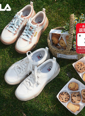 曲奇鞋|FILA斐乐官方夏季女鞋帆布鞋薄底网面透气运动板鞋休闲鞋