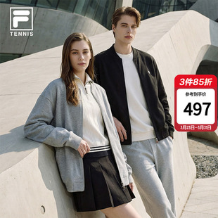 FILA斐乐官方男女外套26春新简约商务行政通勤夹克运动棒球领上衣