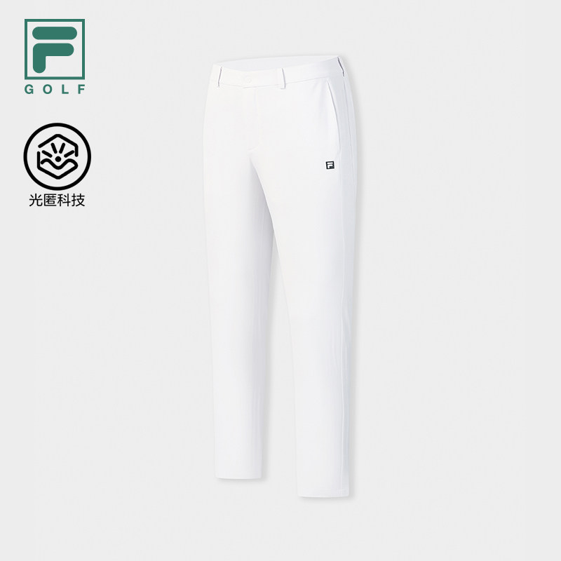 FILA 斐乐官方男士梭织长裤2026夏新款高尔夫运动基础防晒直