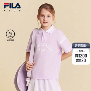 FILA KIDS斐乐童装儿童短袖POLO衫2026夏季款男女童针织上衣