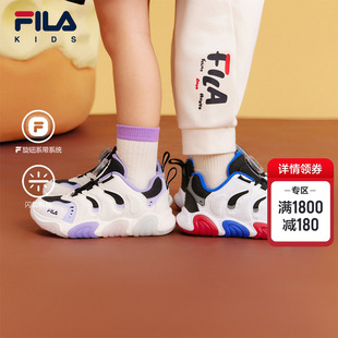 FILA KIDS斐乐童鞋儿童闪灯鞋2026春季新款男女小童旋钮运动鞋