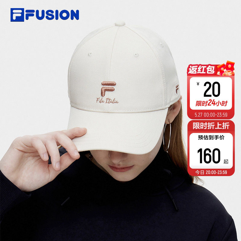 白白帽|FILA FUSION斐乐官方帽子情侣款鸭舌帽运动帽防晒