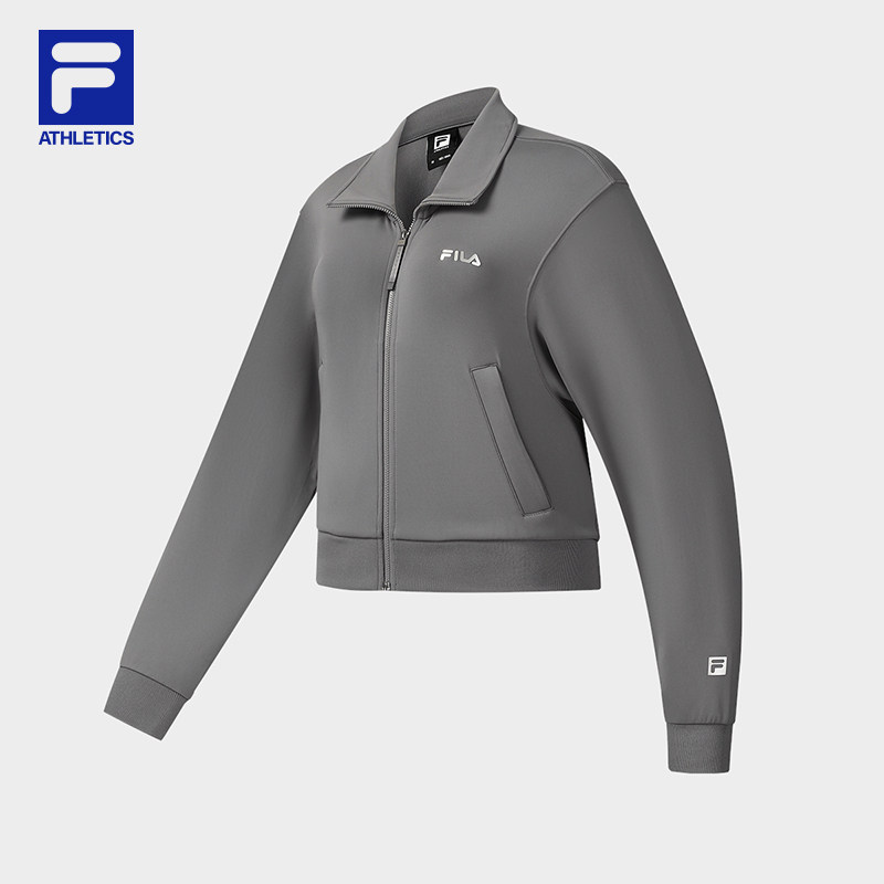 FILA 斐乐官方女士针织上衣2026春新款健身运动简约宽松翻领外套,运动服/休闲服装,运动茄克/外套,淘宝优惠券,粉丝福利购,淘宝优惠卷
