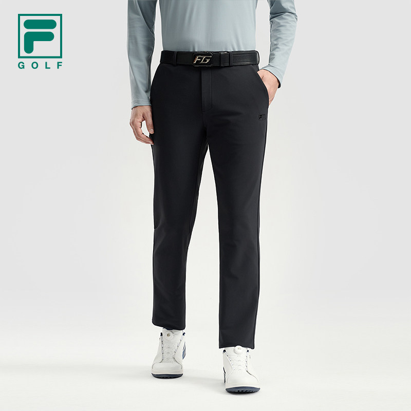 许龙一同款FILA斐乐官方男士梭织长裤2025冬新款高尔夫运动直