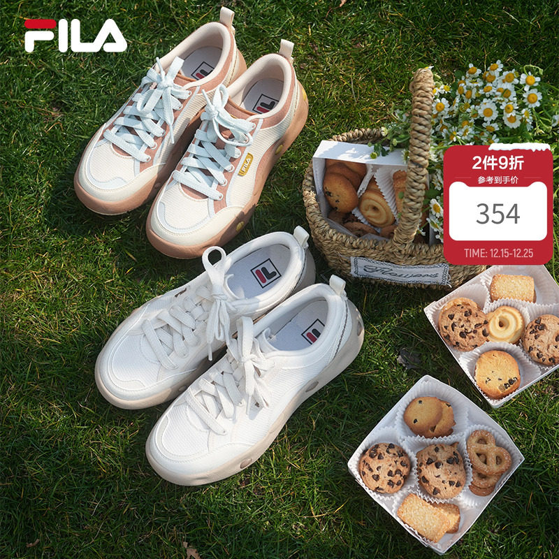曲奇鞋|FILA斐乐官方女鞋帆布鞋薄底舒适复古鞋运动鞋板鞋休闲鞋