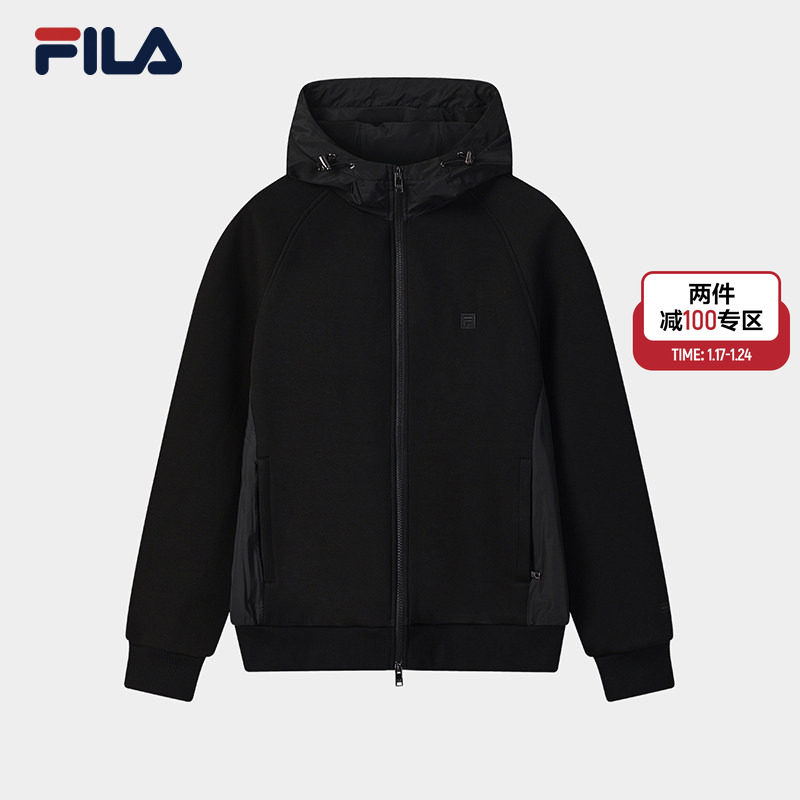 FILA MILANO斐乐官方男针织连帽外套25冬新时尚休闲简约宽松上衣,运动服/休闲服装,运动茄克/外套,淘宝优惠券,粉丝福利购,淘宝优惠卷