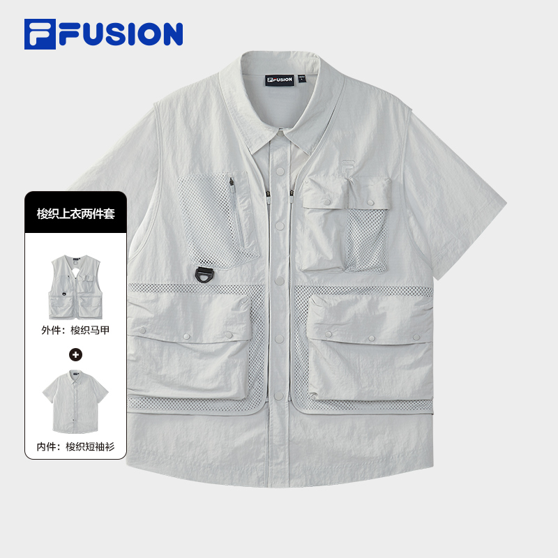 FILAFUSION斐乐男子短袖衬衫