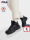 Официальная женская обувь FILA плюс бархатные туфли для папы; новинка зимы 2025 года; повседневная обувь на толстой подошве со средним берцем "кошачий коготь" 6-го поколения mini 0