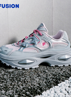 硬糖3丨FILA FUSION斐乐女鞋运动鞋厚底增高老爹鞋休闲鞋红色鞋子