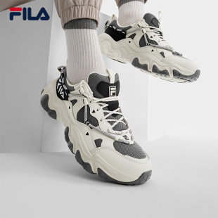 5代老爹鞋 猫爪鞋 运动鞋 复古黑色鞋 FILA 子厚底休闲鞋 斐乐官方男鞋