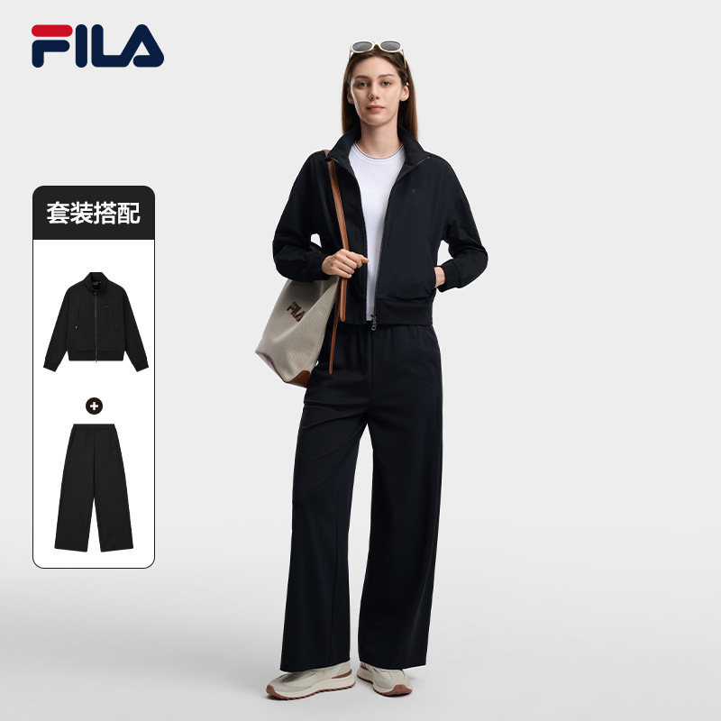 FILA斐乐官方运动套装女2026夏季新款休闲跑步健身外套裤子训练服