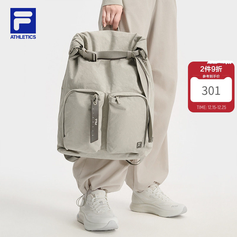 背包|FILA 斐乐官方女背包健身运动包包双肩包大容量书包多用