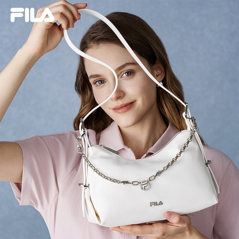 月牙包|FILA 斐乐官方女包挎包夏季新款黑色时尚休闲单肩包斜挎