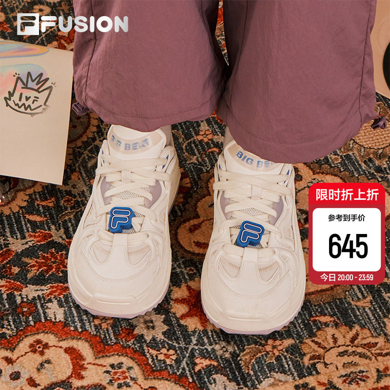 旋律鞋丨FILA FUSION斐乐潮牌女鞋厚底面包板鞋2026新