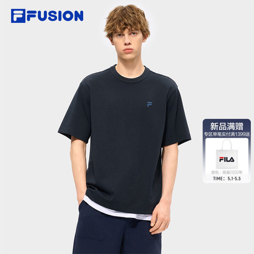 FILAFUSION斐乐男士针织短袖衫